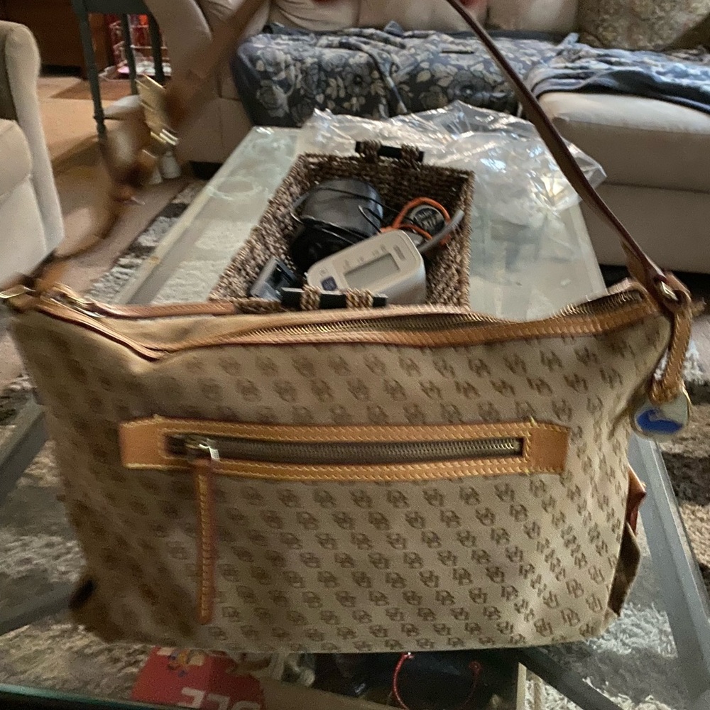 Dooney and Bourke Brown Monogram Shoulder Bag